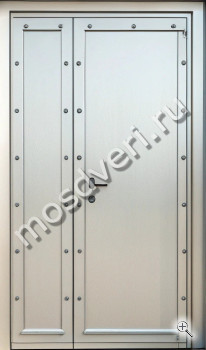 Входная дверь в коттедж полуторная серого цвета - купить от производителя Мосдвери Входная дверь в коттедж полуторная серого цвета
