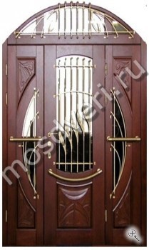 Арочная входная дверь с ковкой ВДА-95 - купить от производителя Мосдвери Арочная входная дверь с ковкой ВДА-95